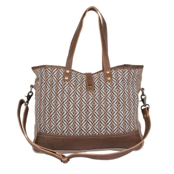 Myra Bag Handmade Exquisite Move Weekender Bag Upcycled NWT One Size - Picture 2 of 16